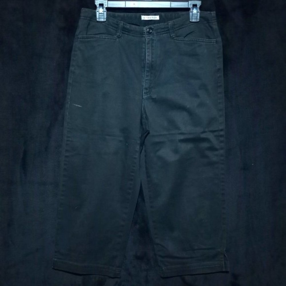 Villager Sport Pants Size 12  Stretch Capri  Black‎ #1216